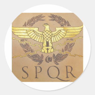 PEGATINA REDONDA SPQR
