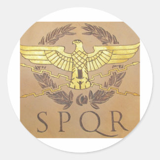 PEGATINA REDONDA SPQR