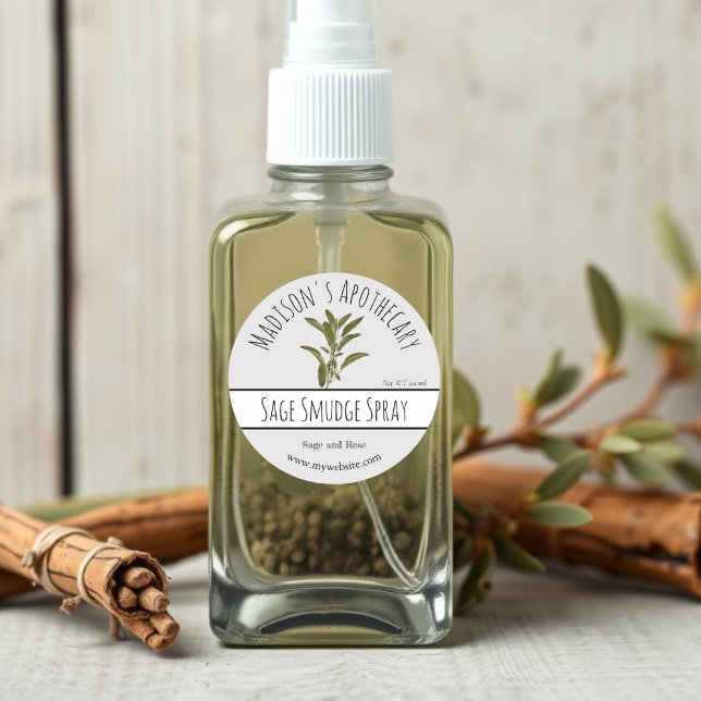 Pegatina Redonda Spray Sage Smudge (Subido por el creador)