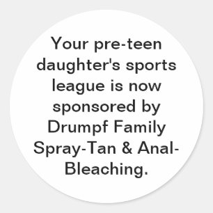 Pegatina Redonda Spray-Tan Hankamer Artjunkhaus Comic