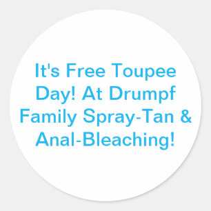 Pegatina Redonda Spray-Tan Hankamer Artjunkhaus Comic