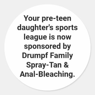 Pegatina Redonda Spray-Tan Hankamer Artjunkhaus Funny