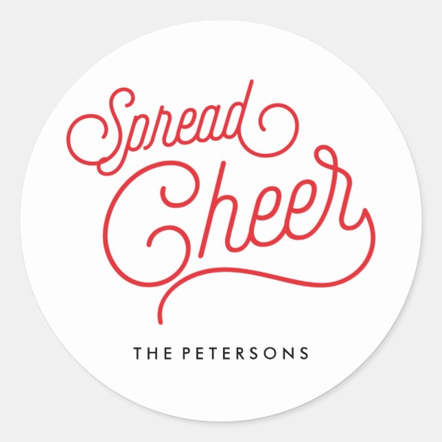 Pegatina Redonda Spread Cheer (Anverso)