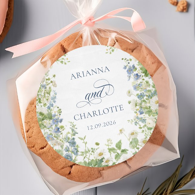 Pegatina Redonda Spring Garden Floral Wedding Sticker (Subido por el creador)