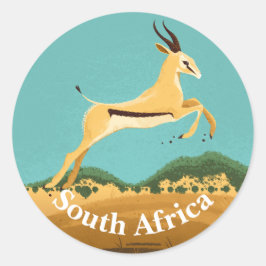 Pegatina Redonda Springbok en Sudáfrica