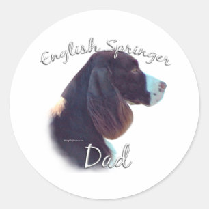 Pegatina Redonda Springer Spaniel Dad 2