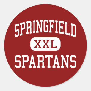 Pegatina Redonda Springfield - Spartans - High School secundaria -