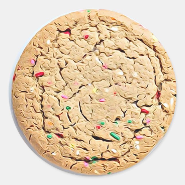 Pegatina Redonda Sprinkles Sugar Cookies pegatinas (Anverso)