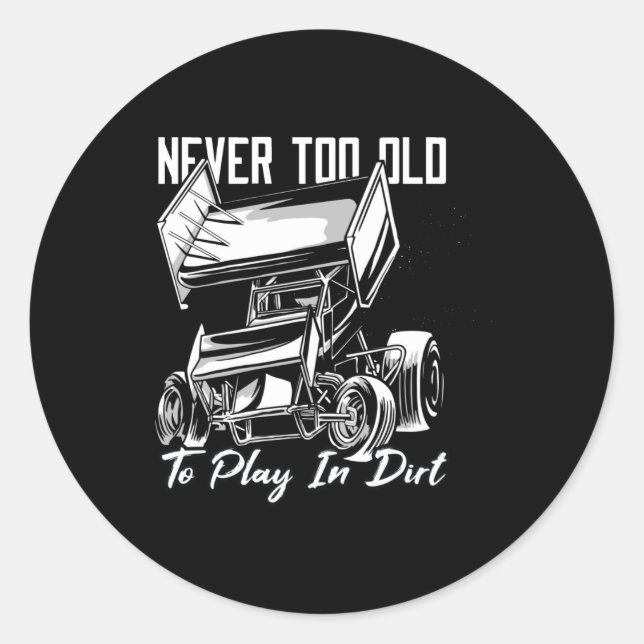 Pegatina Redonda Sprint Car (Anverso)