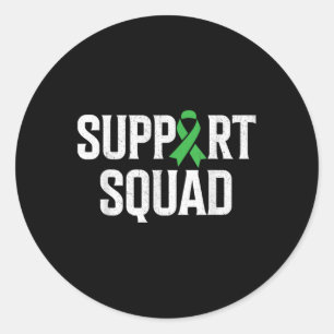 Pegatina Redonda Squad de apoyo a guerreros de salud mental