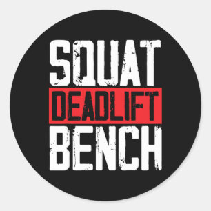 Pegatina Redonda Squat Deadlift Bench Weibo Levantamiento de pesas
