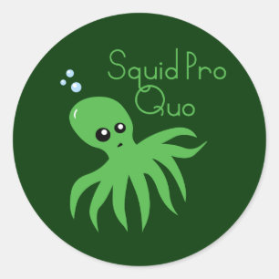 Pegatina Redonda Squid Pro Quo