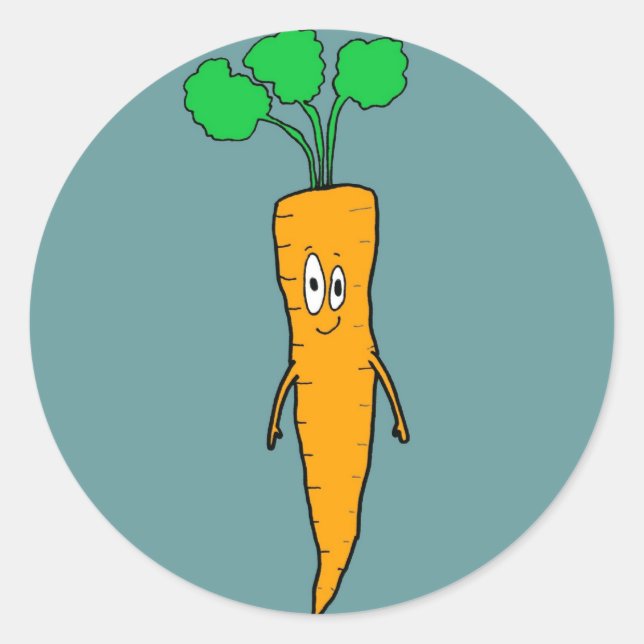 Pegatina Redonda Sr. Carrot (Anverso)