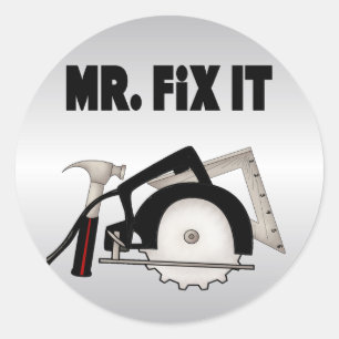 Pegatina Redonda Sr. Fix It