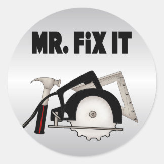 Pegatina Redonda Sr. Fix It