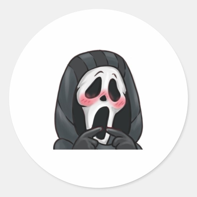 Pegatina Redonda sr. ghosty (Anverso)