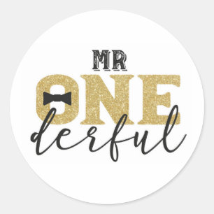 Pegatina Redonda Sr. Onederful Stickers