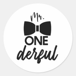 Pegatina Redonda Sr. ONEMaravilloso Sr. Maravilloso Primer Primer D