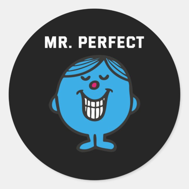 Pegatina Redonda Sr Perfecto (Anverso)
