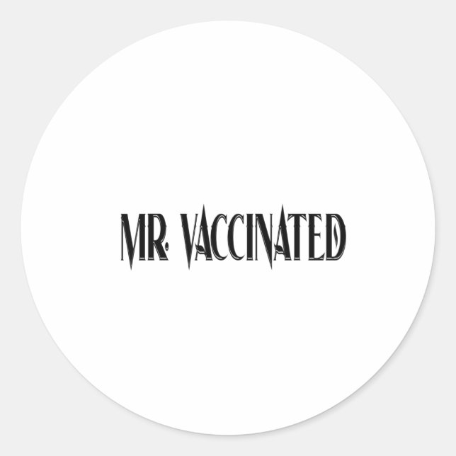 Pegatina Redonda Sr. Vacunado (Anverso)