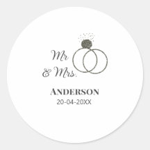 Sr. y Sra. añada apellido fecha año de boda favor 