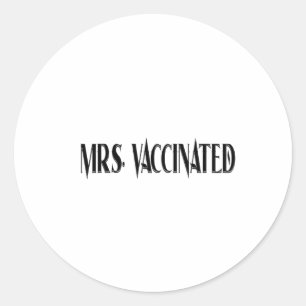 Pegatina Redonda Sra. Vacunada