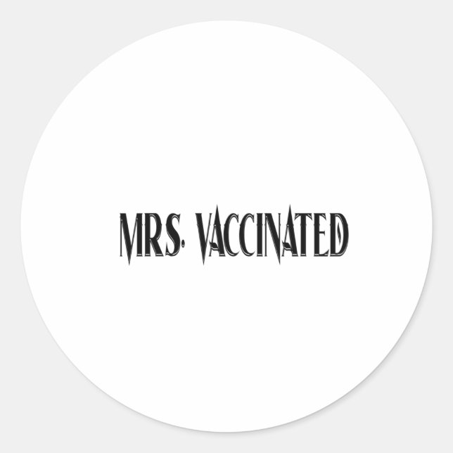 Pegatina Redonda Sra. Vacunada (Anverso)