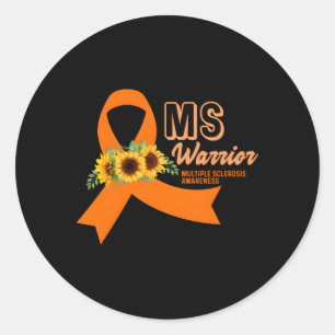 Pegatina Redonda Sra. Warrior Awareness Sra.