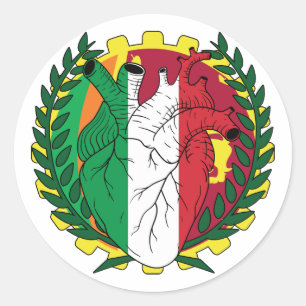 Pegatina Redonda Sri Lanka Sri Lanka Saint Josephs italian Italia