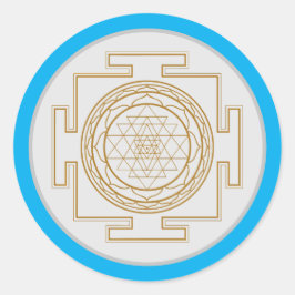 Pegatina Redonda Sri Yantra - Símbolo sagrado