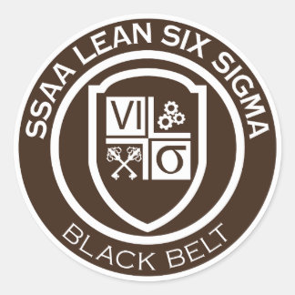PEGATINA REDONDA SSAA BLACK BELT STICKER