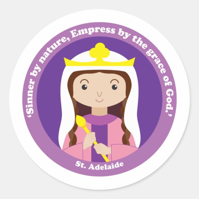 Pegatina Redonda St. Adelaide (Anverso)