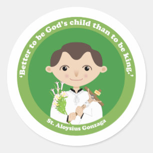 Pegatina Redonda St. Aloysius Gonzaga