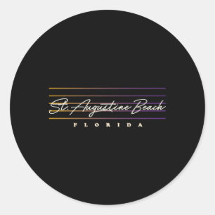Pegatina Redonda St Augustine Style Florida