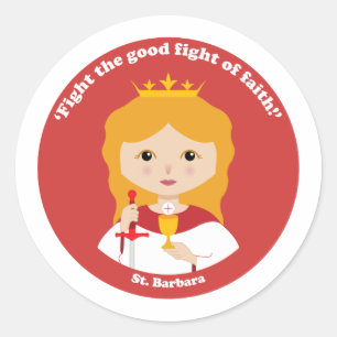 Pegatina Redonda St. Barbara