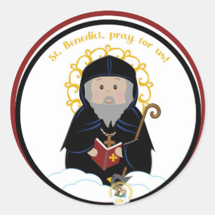 Pegatina Redonda St. Benedict