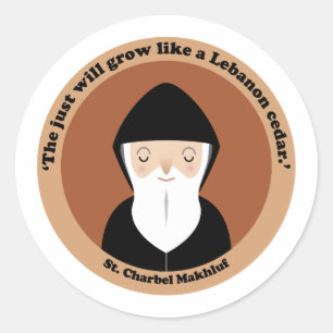 Pegatina Redonda St. Charbel Makhluf