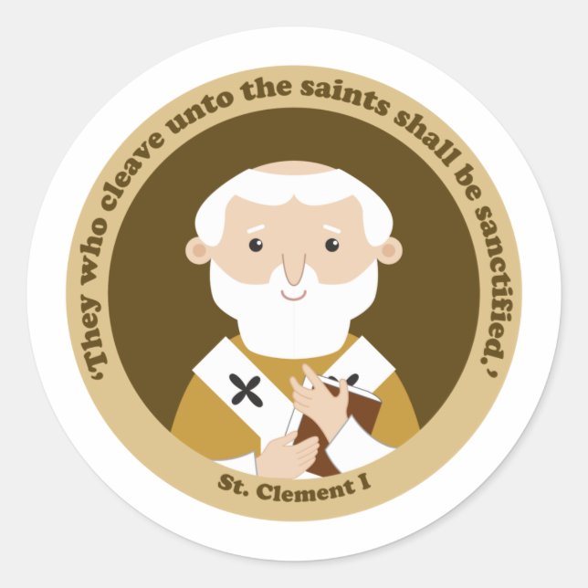 Pegatina Redonda St. Clement I (Anverso)