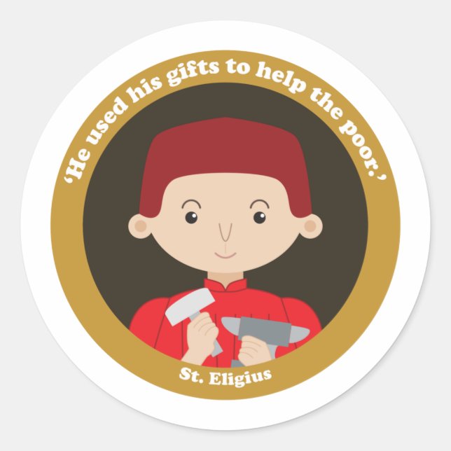 Pegatina Redonda St. Eligius (Anverso)