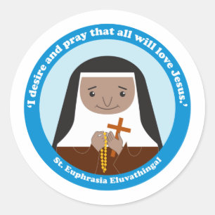 Pegatina Redonda St. Euphrasia Eluvathingal