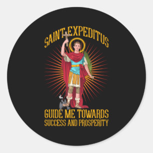 Pegatina Redonda St Expeditus Guía Para El Éxito