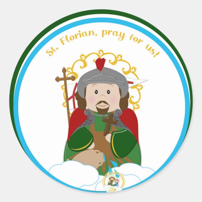 Pegatina Redonda St. Florian (Anverso)
