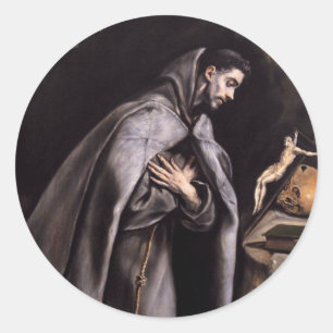 Pegatina Redonda St Francis de Assisi