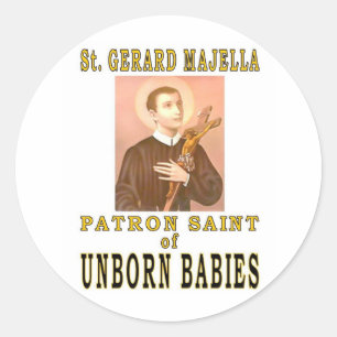PEGATINA REDONDA ST. GERARD MAJELLA