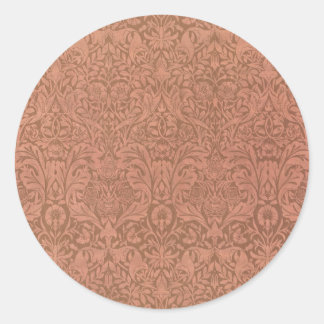Pegatina Redonda St. James por William Morris, Arte Textil Vintage