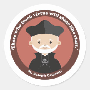 Pegatina Redonda St. Joseph Calasanz
