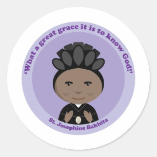 Pegatina Redonda St. Josephine Bakhita