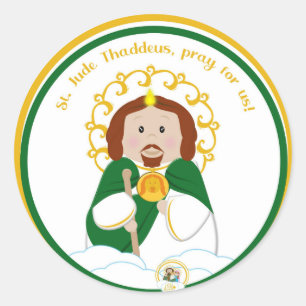 Pegatina Redonda St. Jude Thaddeus