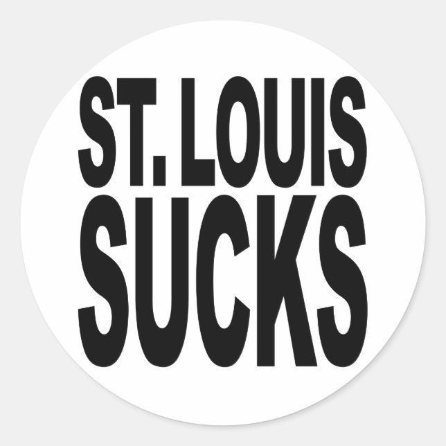 Pegatina Redonda St. Louis Sucks (Anverso)