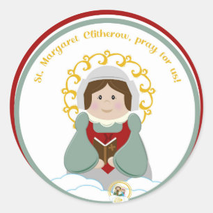 Pegatina Redonda St. Margaret Clitherow